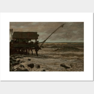 Fishing Hut Off Pierhead, Viareggio, Italy by Elihu Vedder Posters and Art